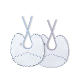 Interbaby 2er Pack Runde Wolkenlätzchen in Blau und Grau