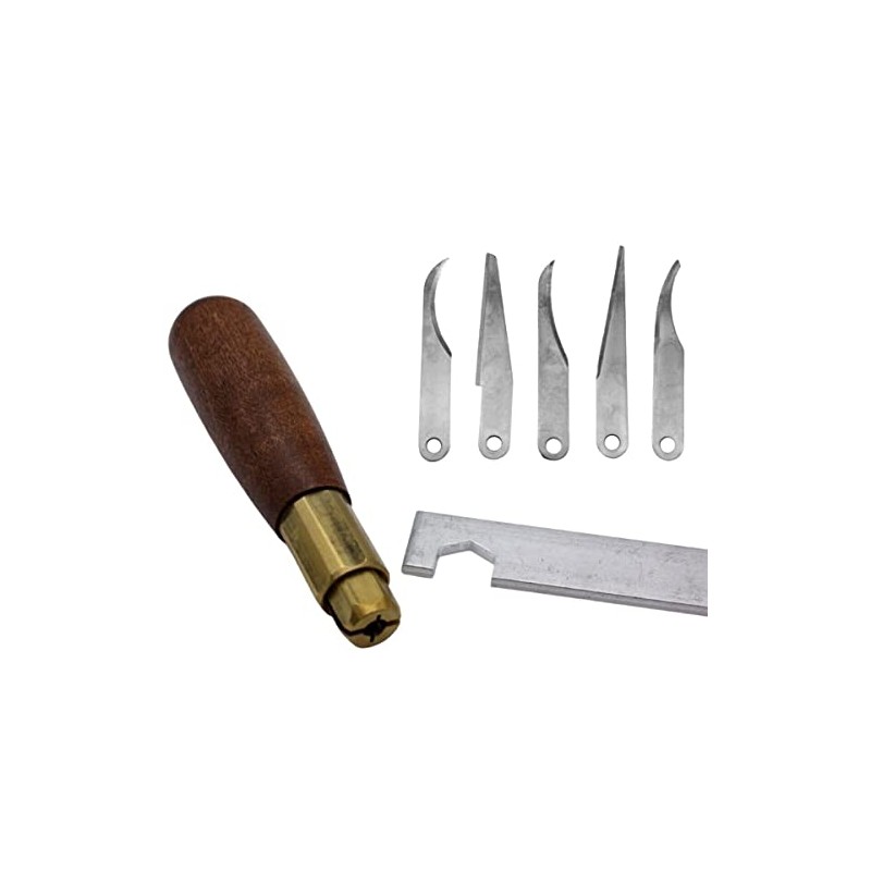 C.S. Osborne Carving Handle with 5 Blades #K-462 Leather Work