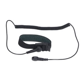 Antistatic Wrist Strap, Reusable ESD Bracelet with Ground Cable, Adjustable Long Cable (Black)