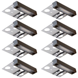 GKOLED 8-Pack 4 Inches LED Hardscape Light, Paver Wall Light, 2W 2700K LED Light Source, Outdoor Step Light, Solid Powder Coated Die-cast Aluminum Housing, Low Voltage 12V AC/DC, UL Listed