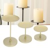 Gold Pillar Candle Holder Double Sided Use Rust Prevention Iron