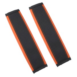 A ABSOPRO Pack of 2 Car Seat Belt Cover Mat Shoulder Pad Leather