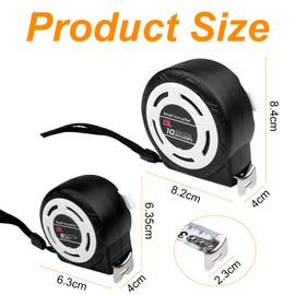 Noxtioanip 2 Stück Bandmass 5 m/10 m, Maßband mit Metrischer Skala, Selbst-Arretierendes Bandmaß, Taschenbandmaß, Stahlband mit Feststeller für Vielfältige Messaufgaben in Haushalt Handwerk Industrie