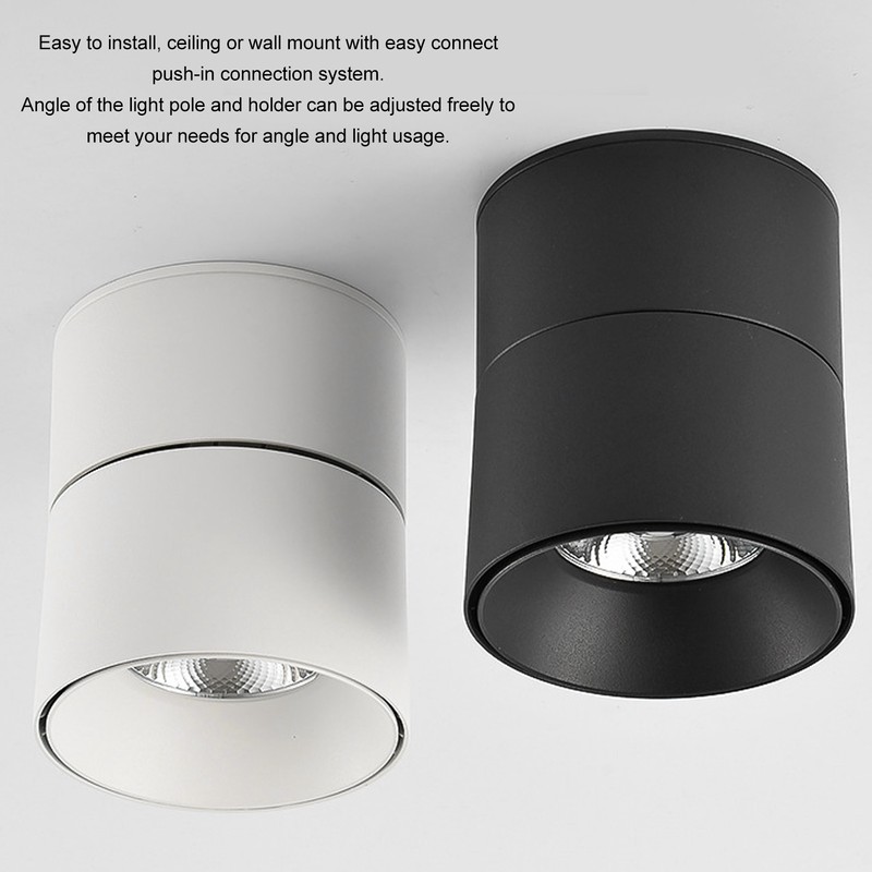 Surface Mounted Anti Glare Led Ceiling Light Foldable Rotating Spotlight