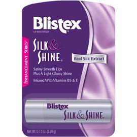 Blistex Silk & Shine Lip Moisturizer – Enhancement Series, Real Silk Extract, Infused with Vitamins B5 & E, 0.13 oz (3.69 g)