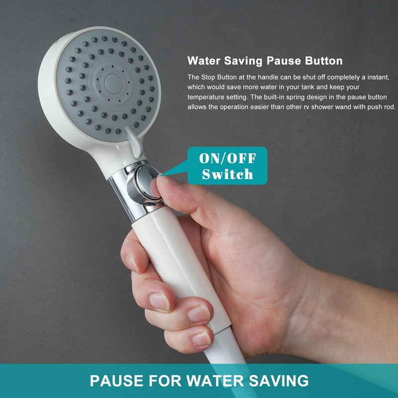 GwernKB RV Shower Head with Hose,5-mode High Pressure Shower Head