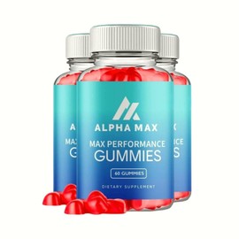 AlphaMax 3-Pack Alpha Max Performance Gummies for Men, AlphaMax Gummies - 180 Gummies