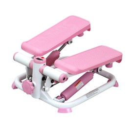 Sunny Health & Fitness Exercise Stepping Machine, Portable Mini Stair Stepper for Home, Desk or Office Workouts (Pink) - P2000