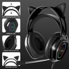 Wantek Cute Cat-Ear Gaming Headset - 50mm Drivers, Noise-Cancelling Mic,