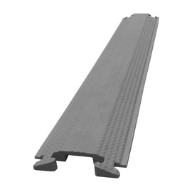 Kable Kontrol Drop Over Floor Cord Cover – 60” Inch Long 1 Channel Cable or Wire Protector – Rubber Ramp for Indoor and Outdoor Use – Gray