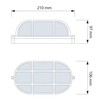 Bulkhead Aluminium Cellar Lamp E27 IP54 Black Hard Glass Max.