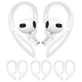 3 Pairs Ear Hooks Compatible with AirPods Pro 2nd 1st and 3 2 1, 360 Angle Rotation Adjustable Length Anti-Slip Sport Earhooks Wing Tips Holder Compatible with AirPods 3 2 1 and Pro 2 1 - Translucent