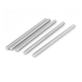 sourcing map Metric Right Hand Full Threaded Rod Stud Bolts M10 x 180 mm Pack of 5