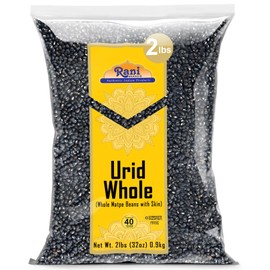 Rani Urid/Urad Whole Black (Matpe Beans with Skin) Indian Lentils 32oz (2lbs) 908g ~ All Natural | Gluten Friendly | Non-GMO | Kosher | Vegan | Indian Origin