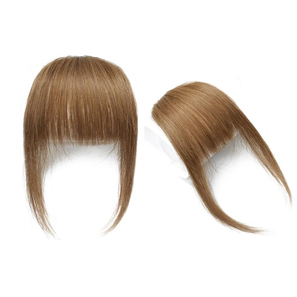 Flat Bangs Clip-In Bangs Real Hair Fringe Hair Extensions with