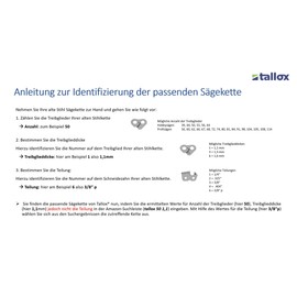 Tallox Saw Chain, 0.95 cm, 1.3 mm, 44 TG, 30 cm, Blade Compatible with Stihl Chainsaws