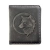 Lemasi Genuine Leather Mini Wallet 3D Eagle or Wolf with
