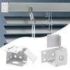 Waziaqoc 4PCS Blind Brackets, 1 Inch Low Profile Box Mounting