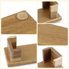 UNAYMIDY Business Card Holder for Desk, Acacia Wood Desktop Name