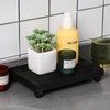 Amyhill Wood Pedestal Stand Kitchen Soap Tray Farmhouse Wooden Riser