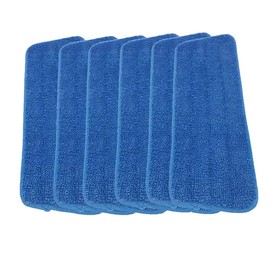 6 Pack Replacement Mop Refills Compatible with Rejuvenate Click N Clean Multi-Surface Spray Mop System,Washable Mop Heads Pads for Wet Dey Use
