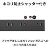 Sanwa Supply TAP-2210-1BK Power Strip, 10 Outlets, 2-Prong (1m), Plenty
