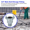 JIOTAR Carbon Steel 3/4" NPT Chicago Fitting - 4 Pack