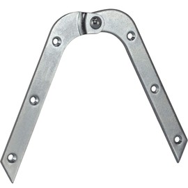 Gedotec Ladder Tape Curved Stepladder Tape Metal Ladder Hinge Stable | Hinge Galvanised Steel | Folding Ladder Tape 200 x 21 mm | Made in Germany | Pack of 2 - Ladder Hinge Metal for Screwing