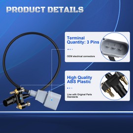 Engine Crankshaft Position Sensor 07K906433B Compatible with VW Beetle Jetta 2006 2007 2008 2009 2010 2011 2012 2013 2014, Rabbit 2006-2009, Golf 2010-2014, Passat 2012-2014, B'ora 2005-2010