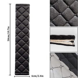 Juttzzei Seat Belt Pads, 19.7"/50cm Comfort Plush Car Seat Belt Cover, Soft Flocking Seat Belt Covers for Kids and Adults, Car Seat Strap Pads for Sedan SUV Trucks