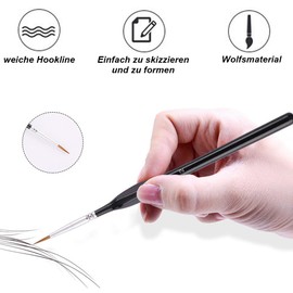 Fine Detail Brush Set, 10 Pieces Numbers Fine Brush, Acrylic Painting Brush, Miniature Brush, Drawing Brush Set for Watercolour Oil Acrylic Nail Art Fine Model Making Line Drawing and Nail Design