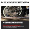 HDBUBALUS Bar Shield Rear Chrome Axle Covers Swingarm For Harley
