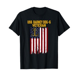 USS Barney DDG-6 Destroyer Veterans Day Father's Day Dad Son T-Shirt