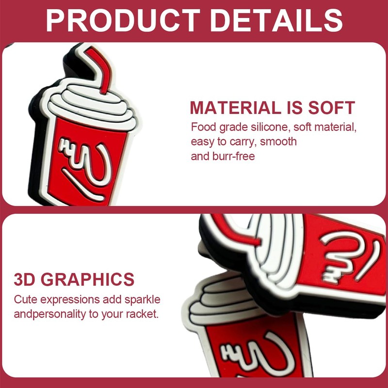 IKOPFLN Pack of 4 Tennis Vibration Dampeners, Vibration Damper Tennis