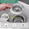 Kitchen Sink Drain Strainer 3 in 1, 304 Stainless Steel