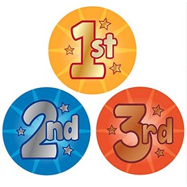 144 x Sports Days Awards 1st, 2nd, 3rd Children Reward Stickers Schools Teachers