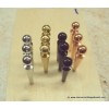12 1/8" Ball-Top Metal Cribbage Pegs. 4 Colors: Gold, Copper,