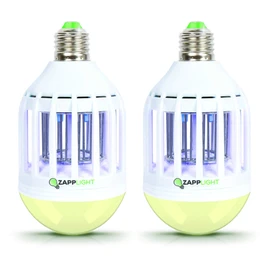 Zapplight ZAP402 Zapplight-Dual LED Lightbulb and Bug Light Zapper Pack of 2