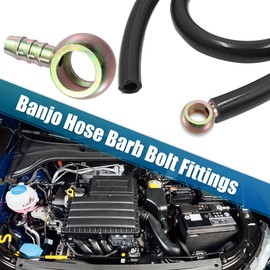 X AUTOHAUX 4 Set 20mm Banjo Hose Barb Bolt Fittings Banjo Bolt Washer Bronze Tone Metal with 18 mm 20mm Spacers for Motorcycle Car