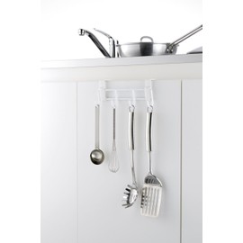 Richell Kitchen Door Storage Hooks, Rakool Kitchen Tool Hooks, White