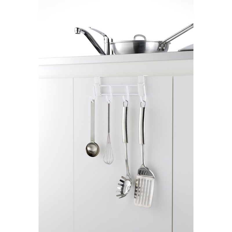 Richell Kitchen Door Storage Hooks, Rakool Kitchen Tool Hooks, White