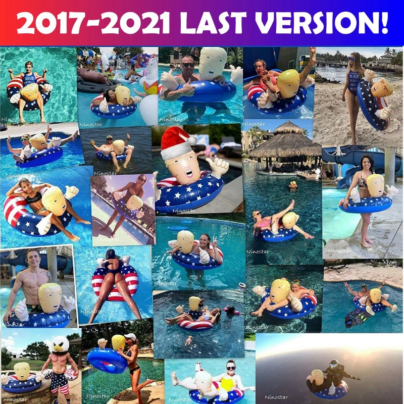 NINOSTAR Pool Float Trump 2024 Inflatable Raft Pool Ring XL