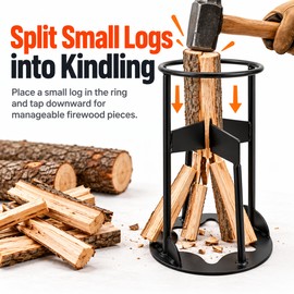 Iron Firewood Splitting Wedge for Home Wood Prep – Portable Manual Log Cutter for Firewood Splitting & Outdoor Use