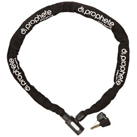 Prophete Fahrradschloss, Kettenschloss, 8 mm/120 cm, Laser-Cut Key Technologie, Farbe schwarz