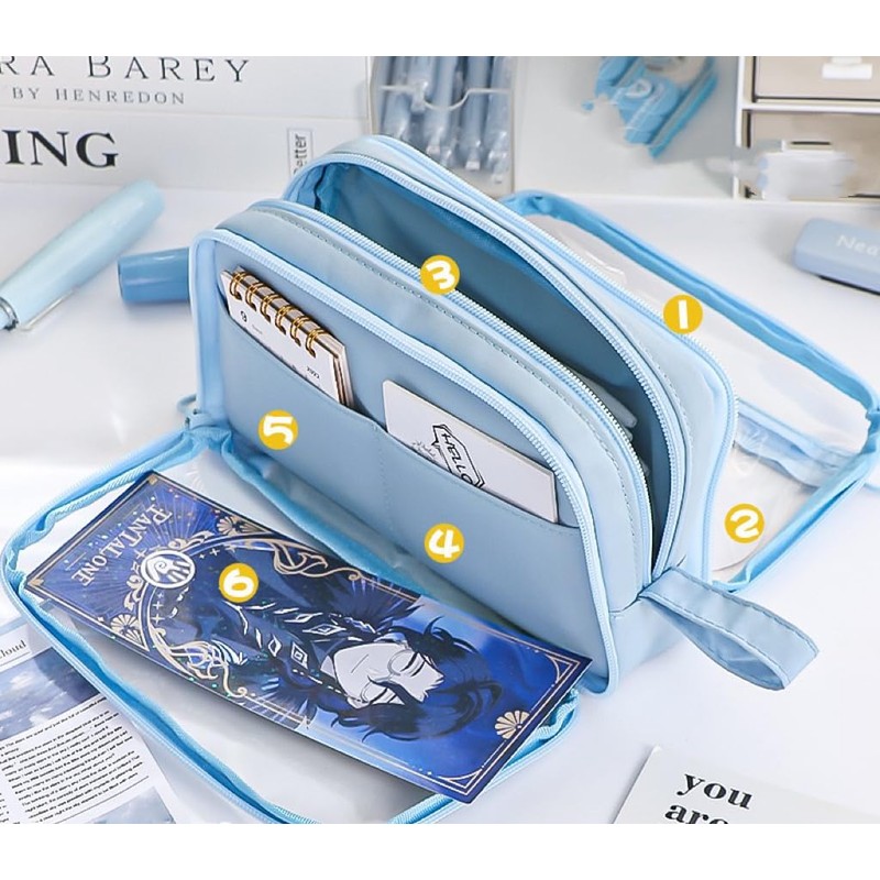 Pencil Case, Pencil Case, Stylish Pouch, Transparent, Stylish, Simple, Large