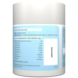 Lifestream B-Complex Natural Bioavailable B Vitamin Supplement from Quinoa Sprouts for Energy Focus Stress Support and Daily Vitality Plant-Based Formula for Men and Women 60g