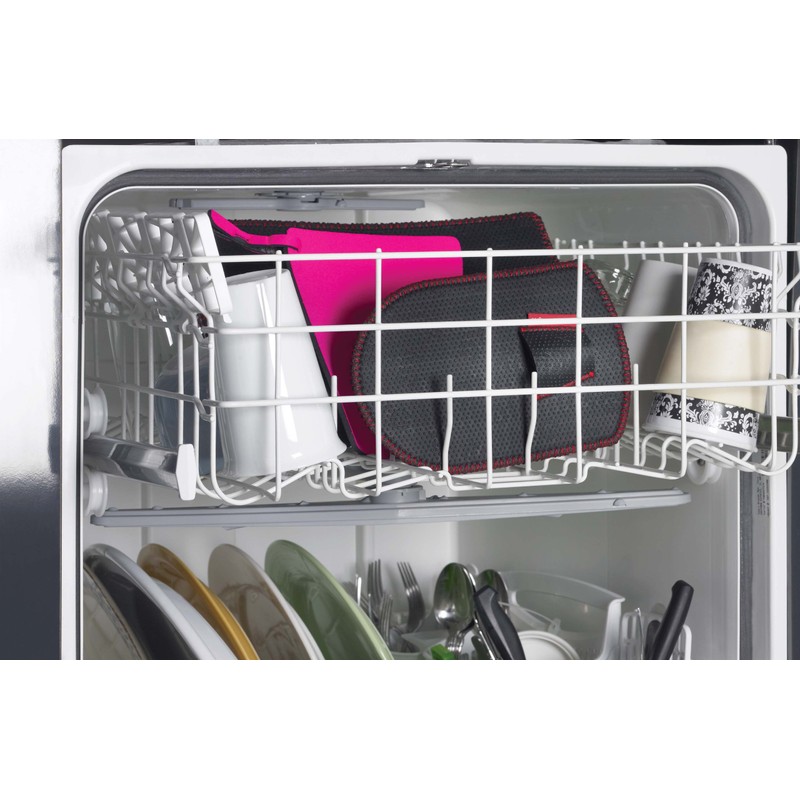 kuizipuro Potholder Oven Mitt Kitchen Grips Chef's Mitt, Large, Black,