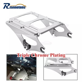 risemotom8 Quick Release Two-Up Back Pack Mounting Luggage Rack For Harley Touring Models