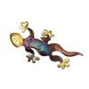 Tumia LAC Small Lizard - Recycled metal wall hanging decoration - 10cm - handmade