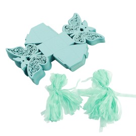 100PCS Wedding Favor Sugar Chocolate Boxes Wedding Decoration for Wedding Birthday Light Blue